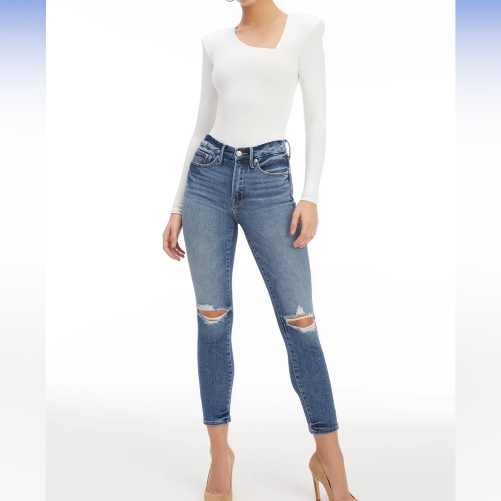 Good American good legs cropped jeans
